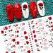 10 Sheets Red Rose Nail Art Stickers Decals - Self-Adhesive Manicure Tips for Women & Girls - Buy Online on GoSupps.com