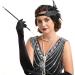 Anglacesmade 1920s Flapper Feather Headband - Black Feather Roaring 20s Headpiece - Buy Online on GoSupps.com