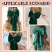 ZhongShuang Green Hair Bow Green Big Hair Bows for Women Solid Color Bow Hair Clips with Long Ribbon French Barrette Clip Soft Satin Silky Hair Bows Cute Gifts for Women Girls - Buy Online on GoSupps.com