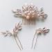 Bridal Hair Comb with Vintage Retro Style: Elegant Leaf Hair Side Comb plus 2 Hair Pins Ideal for Women and Girls on Weddings Parties and Special Occasions - Buy Online on GoSupps.com