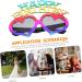 HOMSFOU 2pcs Birthday Glasses Heart Shaped Sunglasses Summer Gifts Kids Sun Glasses Birthday Party Sunglasses Pool Party Sunglasses Luau Dress Eyeglasses Glasses Evening Dress Blindfold 14.5X14X9.5CMx4pcs Colorfulx4pcs - Buy Online on GoSupps.com