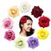 inSowni 9 Pack Artificial Rose Flower Alligator Hair Clips Sunflower Barrettes Wedding Party Boho Bohemian Hawaiian Luau Beach Headpieces Hair Accessories for Women Girls Teens