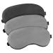 Sleep Eye Mask 3 Pack Breathable Mesh Fabric Silk Blocks Out Light Lightweight Gentle Materials Sleep Mask Headache Mask Adjustable Fits Men and Women (Black Gray Gray)
