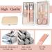 8-Piece Pink Manicure Set for Women - Professional Stainless Steel Nail Clippers and Pedicure Kit - Buy Online on GoSupps.com