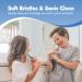 Papablic Debby Rechargeable Kids Electric Toothbrush with Cute Dino Cover | Ages 3+ | Timer & Brushing Chart | 4 Brush Heads | Blue - Buy Online on GoSupps.com