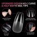 EARLMONI Medium Ballerina Nails Tips Set - 432 pieces Full Cover Soft Gel Nail Tips with Glue Nail File Cuticle Pusher 12 Sizes Prepolished Artificial Nails For Gluing Nail Art DIY - Buy Online on GoSupps.com