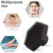 Silicone Face Scrubber Exfoliator with Soft Bristles | Facial Cleansing Brush for Men & Women | Blackhead & Baby Shower Brush | Skin Care Tool for Bath & Makeup - Black - Buy Online on GoSupps.com