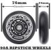 AOWISH 76mm Caster Board Wheels 90A (2-Pack) - Replacement Wheels for Waveboard, Skateboard, and Casterboard - Black - Buy Online on GoSupps.com
