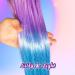 Rainbow Ponytail Hair Extensions 27.5 Inch 100g Coloured Hair Extensions for Braiding Coloured Glitter Straight Synthetic Hair Extensions for Women Girls Hair Accessories (Purple Blue Purple) - Buy Online on GoSupps.com