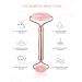 HANABEE Rose Quartz Gua Sha Facial Massage Tools & Roller Set - Beauty Face Massager for Lymphatic Drainage, Wrinkle Reduction, and Face Lift - Pink - Buy Online on GoSupps.com