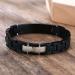 Personalized Stainless Steel Medical Alert Bracelet for Men | Custom Engraving | Black Brushed Finish | Adjustable Size 8.2-8.6 - Buy Online on GoSupps.com