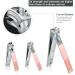 Travel Mini Manicure Set - 10pc Stainless Steel Nail Clippers & Pedicure Tools (Pink) - Buy Online on GoSupps.com