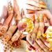 Thanksgiving Fall Maple Leaf Nail Art Glitter Flakes | Golden Orange Fine Glitter Powder & Hexagon Sequins for Manicure & Crafts - Buy Online on GoSupps.com