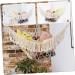 Partykindom Yoga Ball Stand for Kids | 2pc Lace-Up Toy Organizer & Hammock | Fitness Toy Storage | 164x114cm | White - Buy Online on GoSupps.com