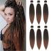 Pre-stretched Braiding Hair 26 inch 6 Packs Professional Kanekalon Synthetic Fiber EZ Braids Yaki Texture Braiding Hair Extensions(T30) 26 Inch (Pack of 6) T1b/30