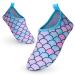 AISPRTS BATESHUHE Kinder Wasserschuhe Boys Girls Beautable Rast Troching Barefoot Shoes Children Swimming Shoes Aquasque Beach Shoes For Pool Water Sports T2 Fish Scales 1 30/31 EU