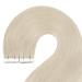 Youngsee Tape Extensions | Platinum Blonde Real Hair 40cm | 50g Skin Weft Tape-In Extensions #60A - Buy Online on GoSupps.com