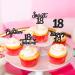 Keaziu 25 Pack 18th Birthday Cupcake Toppers Sweet 18 Happy 18th Cupcake Picks Eighteen 18 Fabulous Anniversary Birthday Party Cake Decorations Supplies Black 18 - Buy Online on GoSupps.com