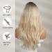 HAIRCUBE Long Wavy Synthetic Wig for Women - Daily Wear Mixed Blonde with Dark Roots - Buy Online on GoSupps.com