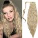 Ponytail clip in ponytail braid extension hair extension hair pussy corn wavy wavy like real hair ashblond & bleaching blonde 20 "(50cm)