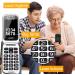 TOKVIA Unlocked Mobile Phone for Elderly with Big Buttons and SOS Button | Senior Flip Phone with Large Numbers | Dual Display 2.4 + 1.77 inches | T221 Black - Buy Online on GoSupps.com