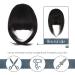 BARSDAR Clip in Fringe Human Hair - 100% Real Hair French Bangs Extension for Women, Natural Black 1B - Washable/Dye-able - Pack of 1 - Buy Online on GoSupps.com