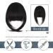 BARSDAR 100% Human Hair French Bangs Clip in Extensions - Natural Black - Buy Online on GoSupps.com