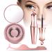 Magnetic Eyeliner and Magnetic Eyelash Kit No Glue Reusable Silk False Lashes Waterproof Natural Look Reusable 5 Magnets False Lashes and Liner with Applicator