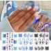 French Tip Nail Art Stickers - 24 Colorful Water Decals for DIY Manicure | Cute Heart & Star Designs for Women & Girls - Buy Online on GoSupps.com