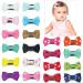 20 Pack Handmade Tiny Hair Clips for Baby Fine Hair 1.75Inch Mini Grosgrain Ribbon Hair Bows Snap Hair Clips Barrettes Hair Accessories For Baby Girls Newborn Infant Toddlers 20 different colors