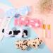 Buy Pop 4-Piece Spa Bowknot Hair Straps & Makeup Brushes - Elastic Herring Band for Shower Face Wash & Skincare Blue | International Shipping Available! - Buy Online on GoSupps.com