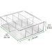 MDesign Kitchen Storage Box - 8-Compartment Cabinet Organizer for Food Spices & Soups - Transparent 26.7 x 30.5 x 8.9 cm - Ideal for Modern Kitchens - International Shipping Available - Buy Online on GoSupps.com