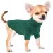 Dog sweater Small dogs winter turtleneck cat sweater clothing pet mantle puppy sweater knitting sweater braid pattern warm soft pepeacockgreen XL XL Pfau green