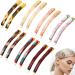 14 Pieces Tortoise Shell Bobby Pins Acrylic Hair Clips for Women Fashion Geometric Bobby Hair Clips Acetate Hair Accessories for Women Hair Decoration