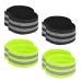 VMUGGA 8 pieces of reflecting tapes reflective ligaments pants clamping bike Reflective safety bracelet elastic reflector strap light strap with Velcro fastener for outdoor jogging run cycling