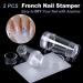 French Tip Nail Stamper Set - Double Sided Clear Silicone Stampers for DIY Nail Art - Includes Scraper - 2 Pack - Buy Online on GoSupps.com