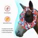 Harrison Howard Super Comfort Stretchy Fly Mask - Large Eye Space UV Protection Breathable Orange Geo-Print (L) - Ideal for Horses - Buy Online on GoSupps.com
