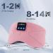 Bluetooth Sleep Headphones Eye Mask - Comfortable Headphones for Side Sleepers/Office/Travel - 14 Hrs Music Playing - Pink - Buy Online on GoSupps.com