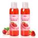 2 PCS Yoni Wash Natural Feminine Wash for Women Ph Balance Yoni Body Wash Vaginal Wash for Intimate Moisturizing Deodorant Remove Odor Strawberry Scent