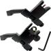 Levien 45 Degree Offset Fiber Optic Front and Rear Flip Up Sight - with Front Red Dot Sight and Rear Green Dot Sight Can Mount on Picatinny or Weaver Rail