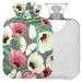 Naanle tulips Flowers Heat bottle with reference warm and cold therapy Transparent hot water bottle 2l large hot hot water bottle for bed hand feet heat pain relief