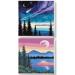 Fycert Framed Paint by Numbers for Adults Kids 2 Pack,DIY Oil Painting Set for Beginner,10x10 Inch,Gifts for Men Women Children Tree & Moon