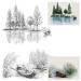 Lake River Scenery Trees Boat Clear Stamps for Card Making and Scrapbooking Card Making Words Transparent Stamps Silicone Stamps Photo Album Decor Two Boat