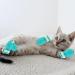 LLMSIX 4PCS Cat Anti-Scratch Boots - Adjustable Silicone Paw Protector Shoes for Home Pet Shower and Nail Trimming (Blue) - Buy Online on GoSupps.com