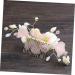 FRCOLOR Silk Yarn Hair Comb Wedding Hair Comb Bridal Hair Comb Bride Headpieces for Wedding Bridal Headpiece Comb for Bridal Tiara Hair Comb for Bride Accessories Pink Women's Shell - Buy Online on GoSupps.com