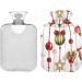 Christmas Bows Stars Hot Water Bottle with Cover - 2L Pain Relief & Cramps Heating Bag - International Shipping Available - Buy Online on GoSupps.com