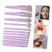 FOMIYES Premium Makeup Brush Set for Women Travel-Friendly Beauty Tools with Wooden Handles Perfect for Blush Lips & Face Purple 12.20X2.20X1.20CM - Buy Online on GoSupps.com