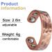 EnerCoppeX Pure Copper Ring for Men Lymphatic Drainage Adjustable Magnetic Ring 3500 Gauss Magnet (CPR-0282C-L) - Buy Online on GoSupps.com