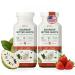 bitte Gut + Calm Soursop Shots 2 Pack Ready to Drink Strawberry Soursop Unique Duo: Whole Super Fruit + Herbal Bitters Eco-Friendly Glass Bottle Clean Formula 32 fl oz Total (16 Servings) 16 Fl Oz (Pack of 2)