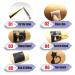 Temporary Tattoo Set: 4 Cones, 3 Colors, 20 Stencils, 1 Bottle, 4 Nozzles - Buy Online on GoSupps.com